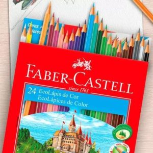 Lápis de Cor com 24 Faber Sextavado 120124