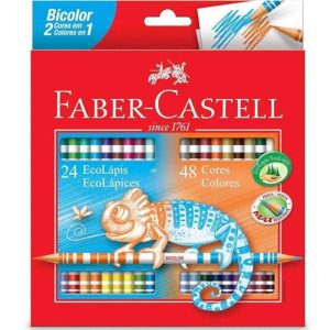 Lápis de Cor com 24/48 Bicolor Faber