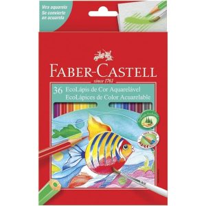 Lápis de Cor com 36 Aquarelável Faber Castell