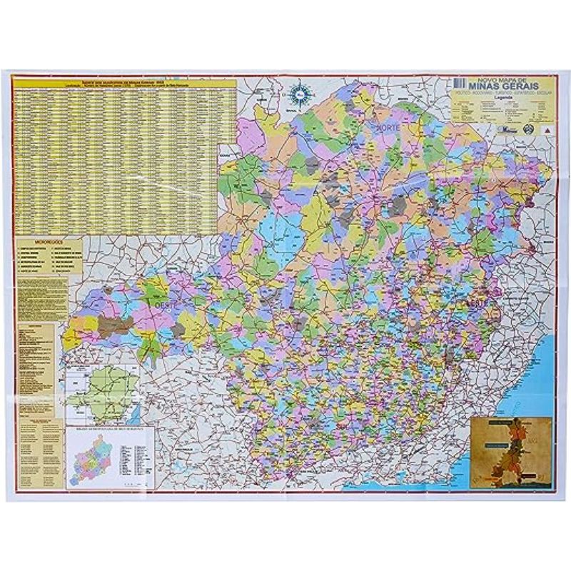 Mapa Dobrado Minas Gerais Multimapas - Imagem 2