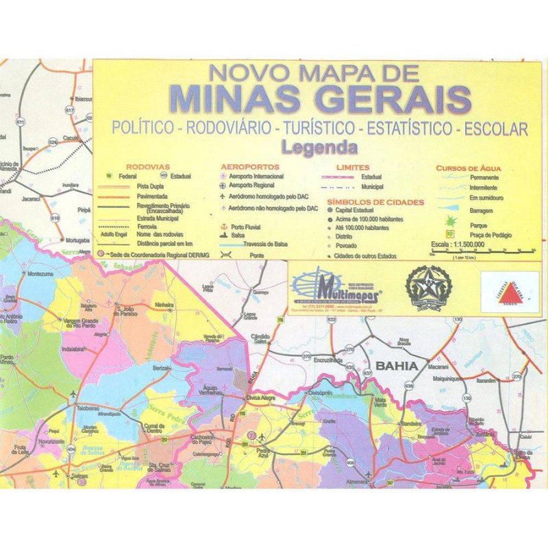 Mapa Dobrado Minas Gerais Multimapas
