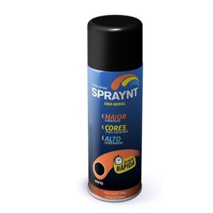 Tinta Spray 350ML Preto Brilhante SPRAYNT