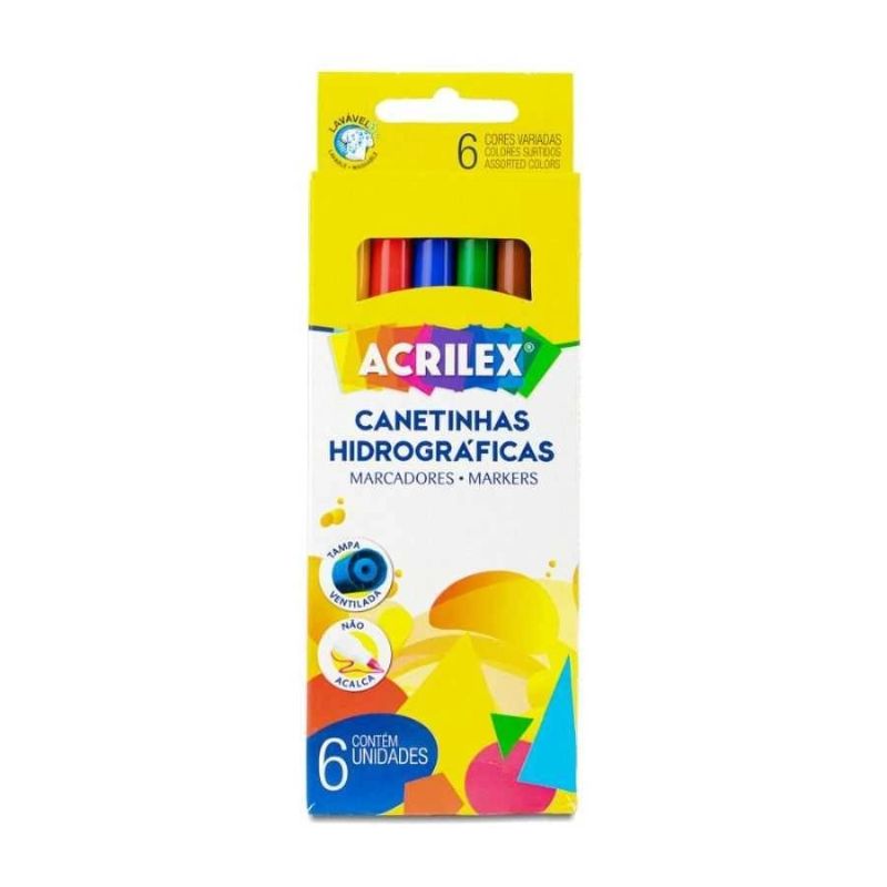 Caneta Hidrocor c/6 06926 Acrilex