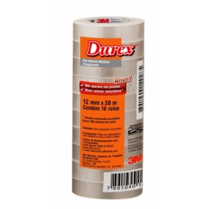 Fita Durex Transparente 12x30 Transparente 3M Unidade
