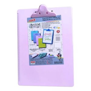 Prancheta Plástica OF C/ Régua Color Radex Lilás