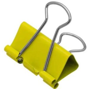 Prendedor de Papel 32MM Colorido BRW Amarelo