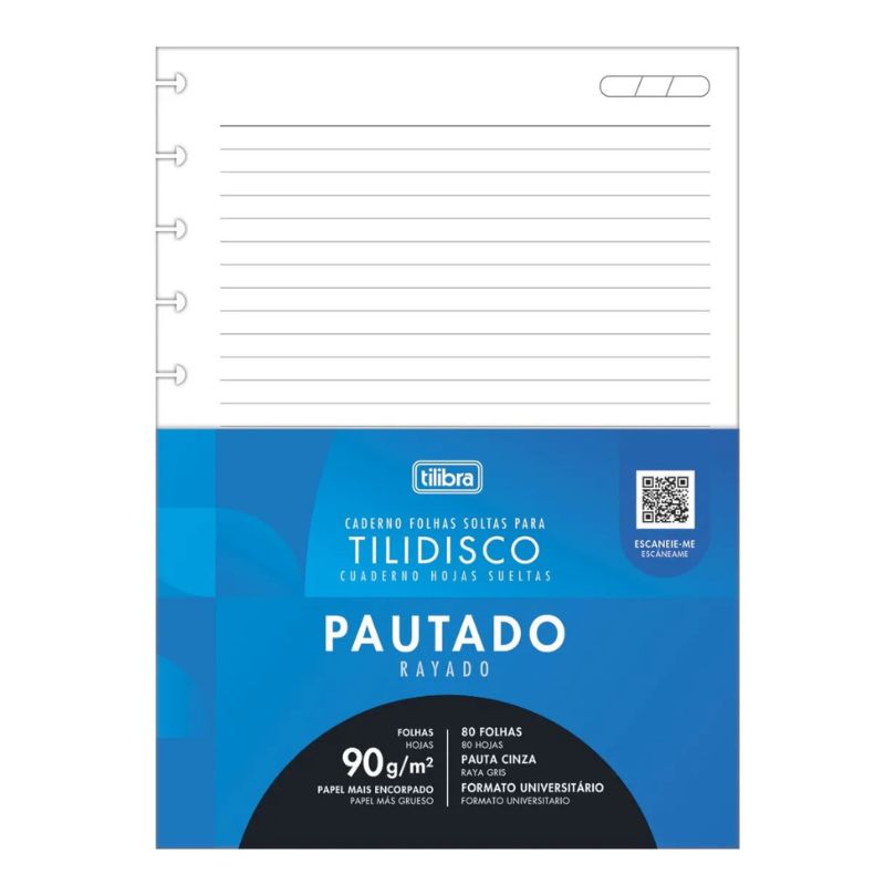 Bloco p/ Tilidisco Universitário 90gr 80fls Tilibra