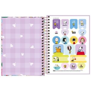 Caderneta Esp CD 1/8 80fls Snoopy Tilibra