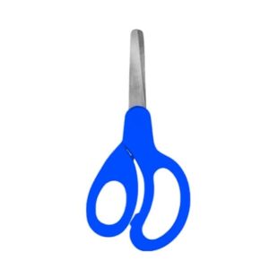 Tesoura BRW Escolar Neon Curva 13cm TE1305 Azul